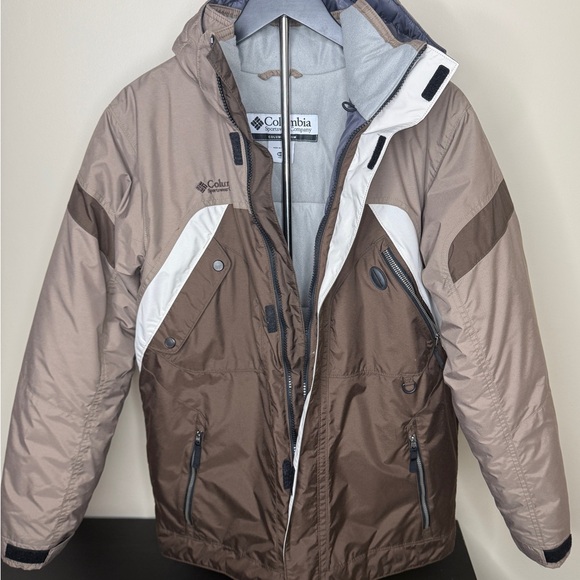 Columbia Brown and Gray Hooded Youth 18-20 Jacket - Picture 5 of 16